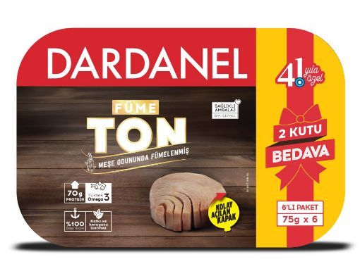 DARDANEL 75x6 FÜME TON HEDİYELİ 6Lİ resmi